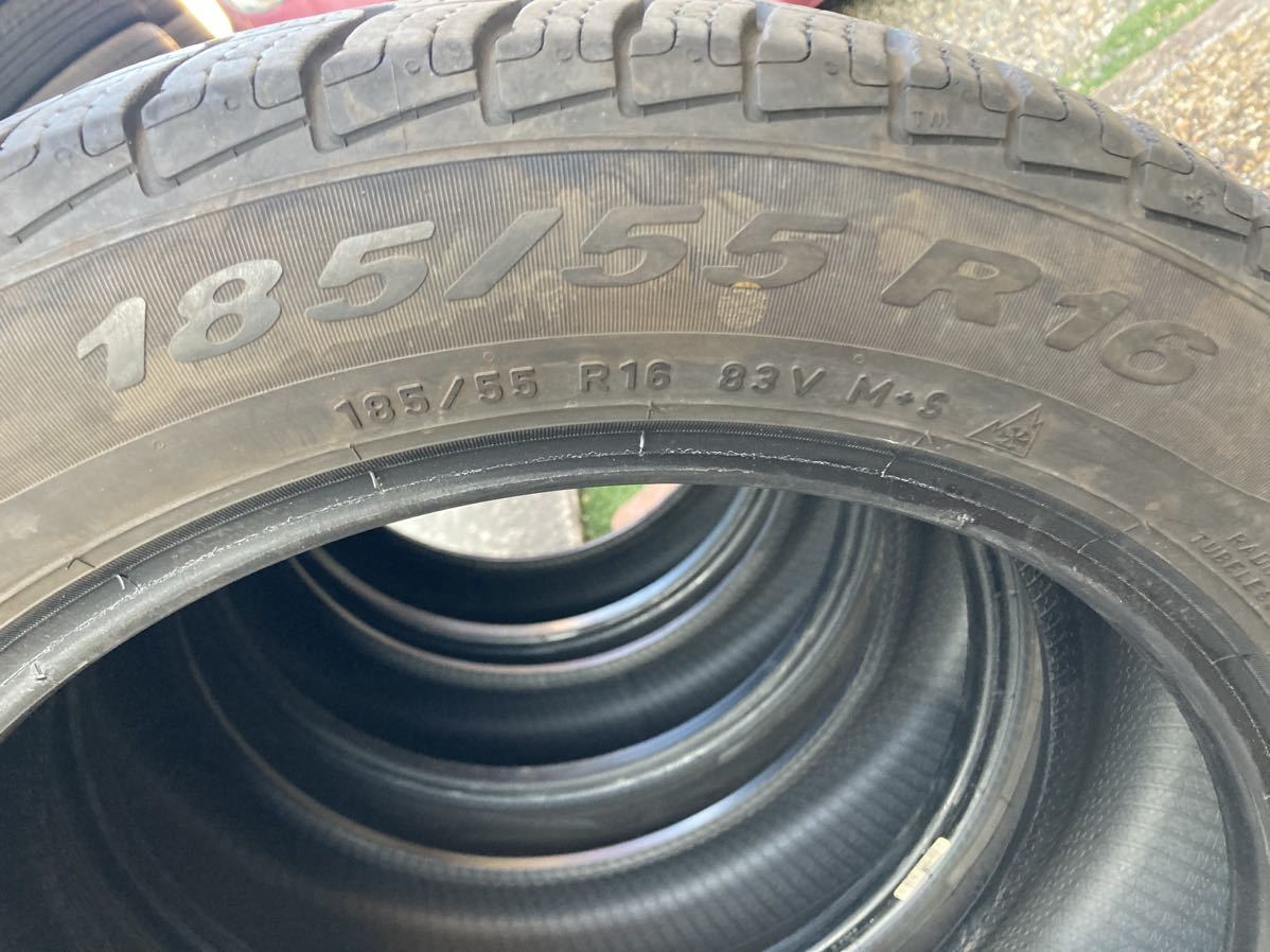 【手渡しのみ】ピレリ オールシーズンタイヤ 185/55R16 2018年製 中古4本 WILL iQ_画像2