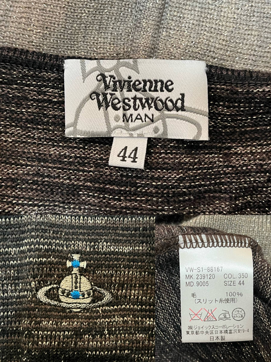 * regular Vivienne Westwood MAN Vivienne Westwood man o-b embroidery deformation knitted sweater 44
