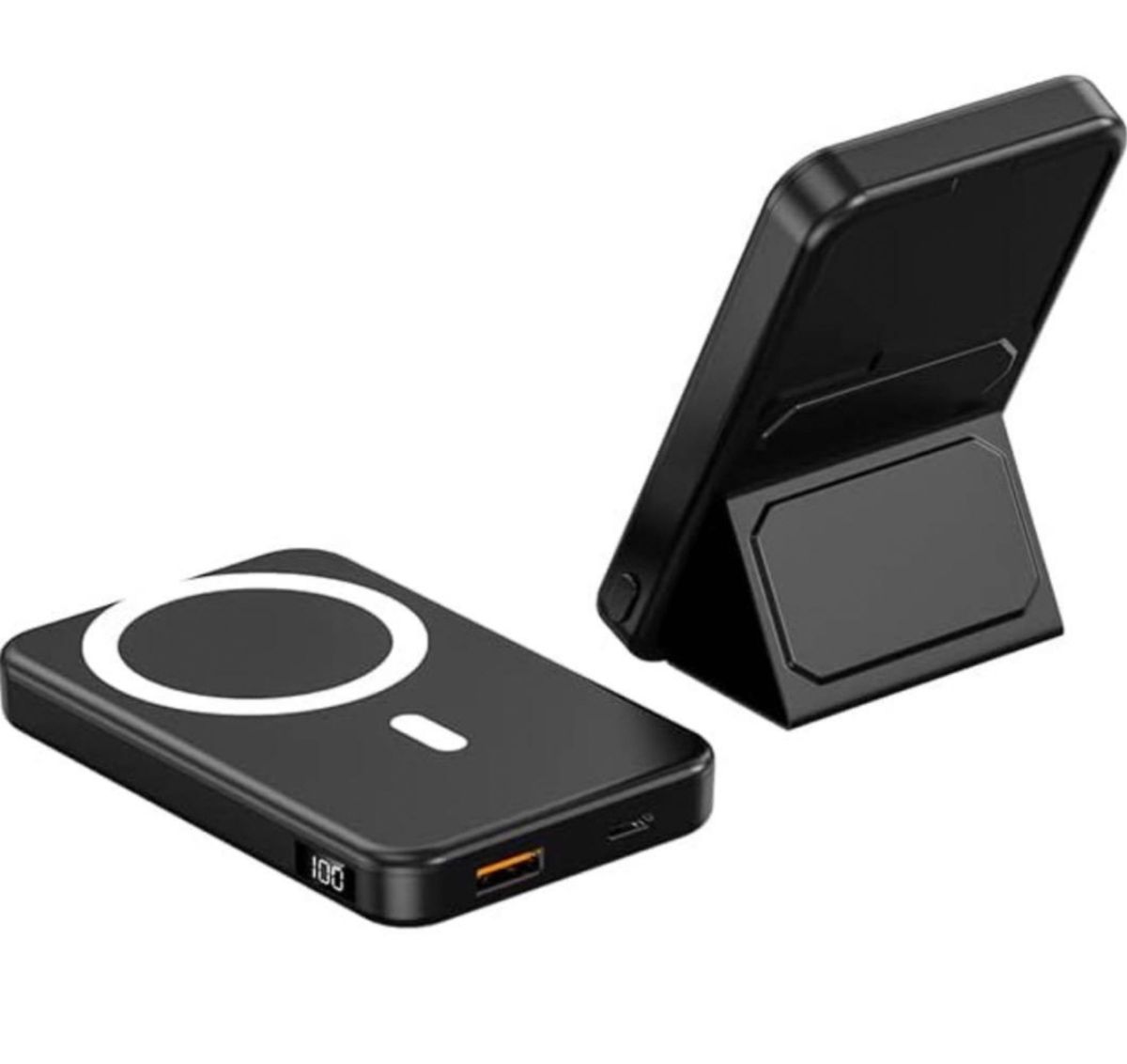 MagSafeモバイルバッテリー iphone 10000mAh 大容量 22.5W急速充電 ワイヤレス マグネット式 ブラック