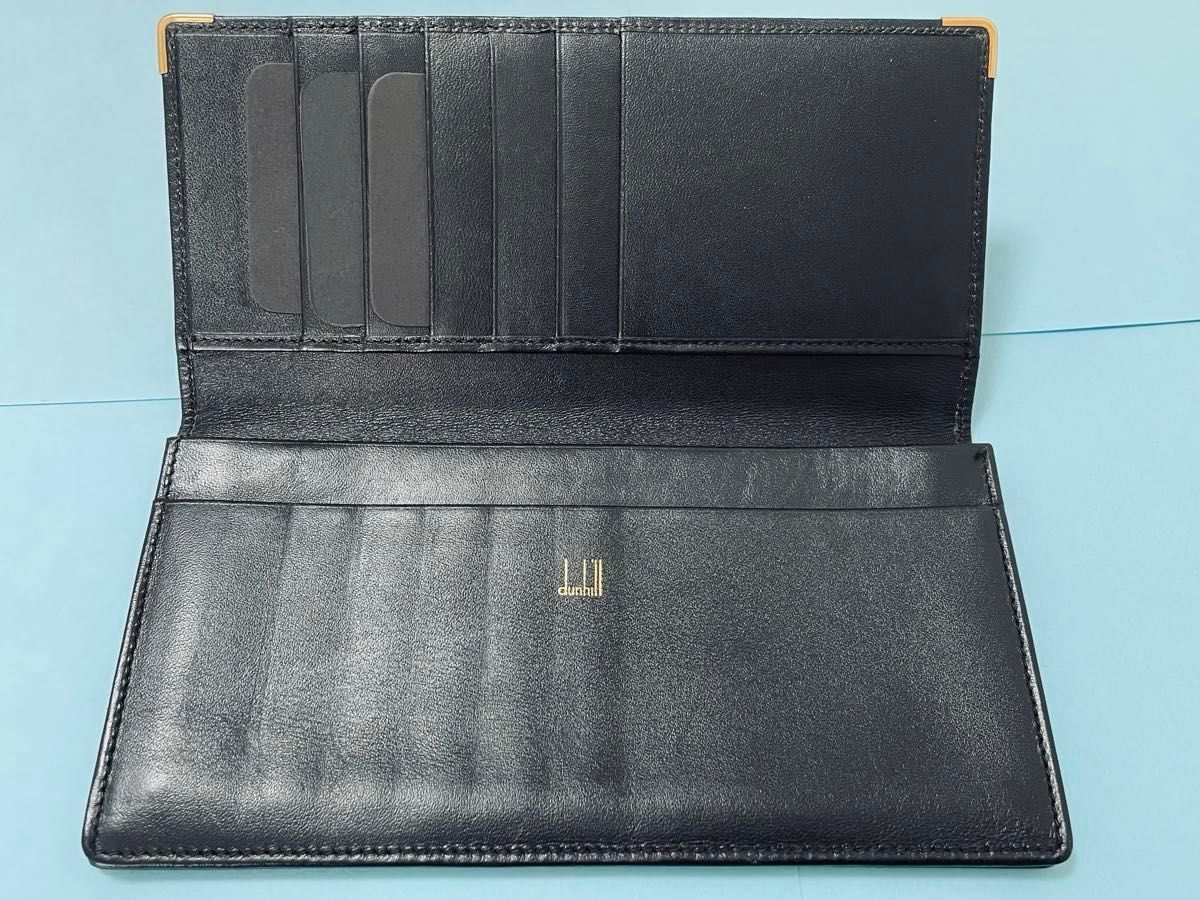 ☆【新品・未使用】ダンヒル dunhill 長財布 二つ折り札入れ・カードポケット× 6 枚 長ポケット× 2 小銭入れ無し 