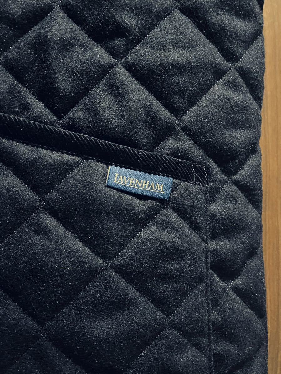 国内正規購入 LAVENHAM ラベンハム ウールダブリン WOOL DUBRIN キルティング ジレベスト 中綿ベスト ダークネイビー イングランド製 XXL_画像4