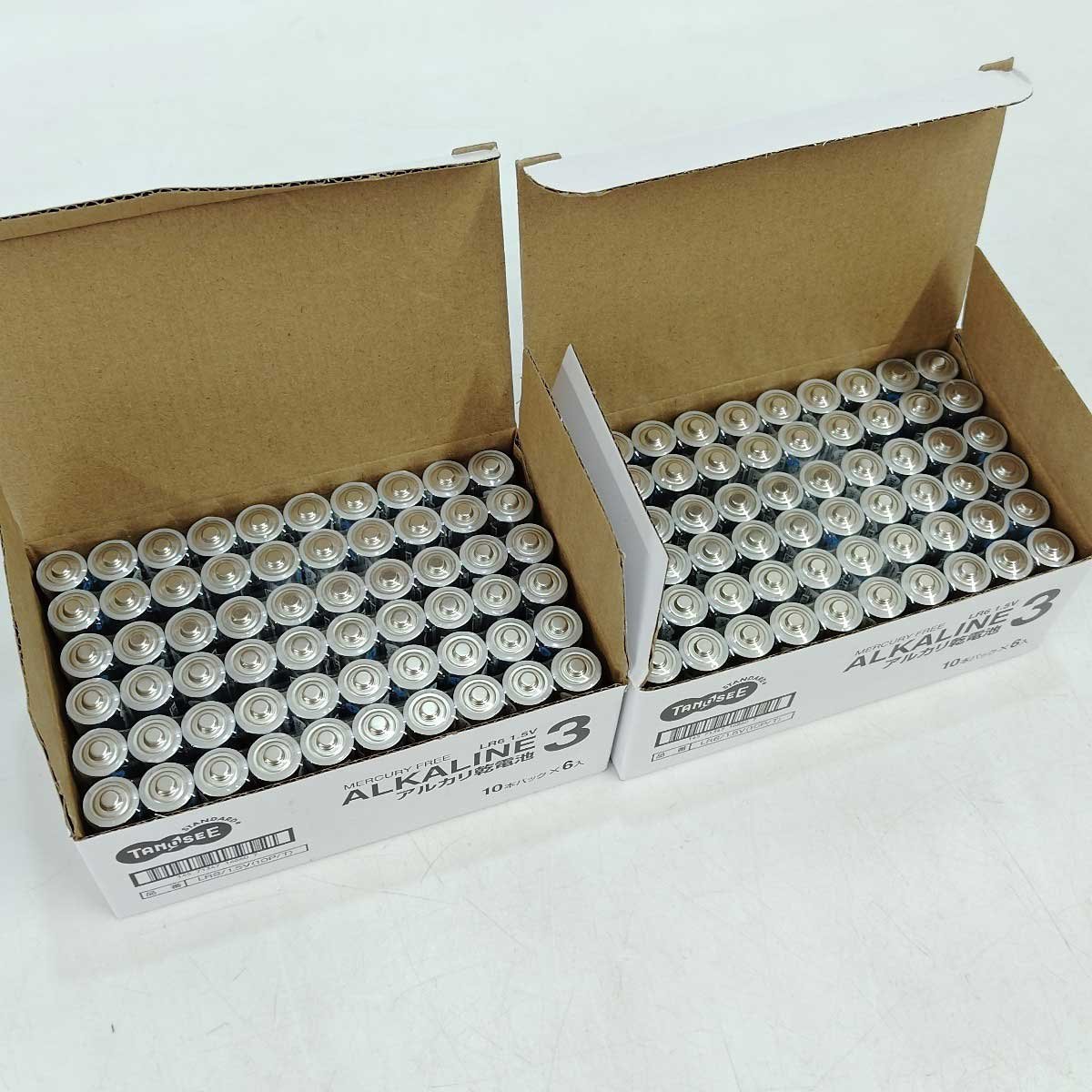 【中古・未使用品】TANOSEE アルカリ乾電池 単3形 10本パック×12セット 120個 LR6/1.5V_画像3