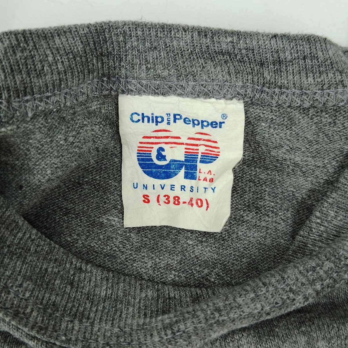 【中古】Chip and Pepper 半袖 Tシャツ ダメージ加工 テキサス S グレー メンズ トップス_画像5