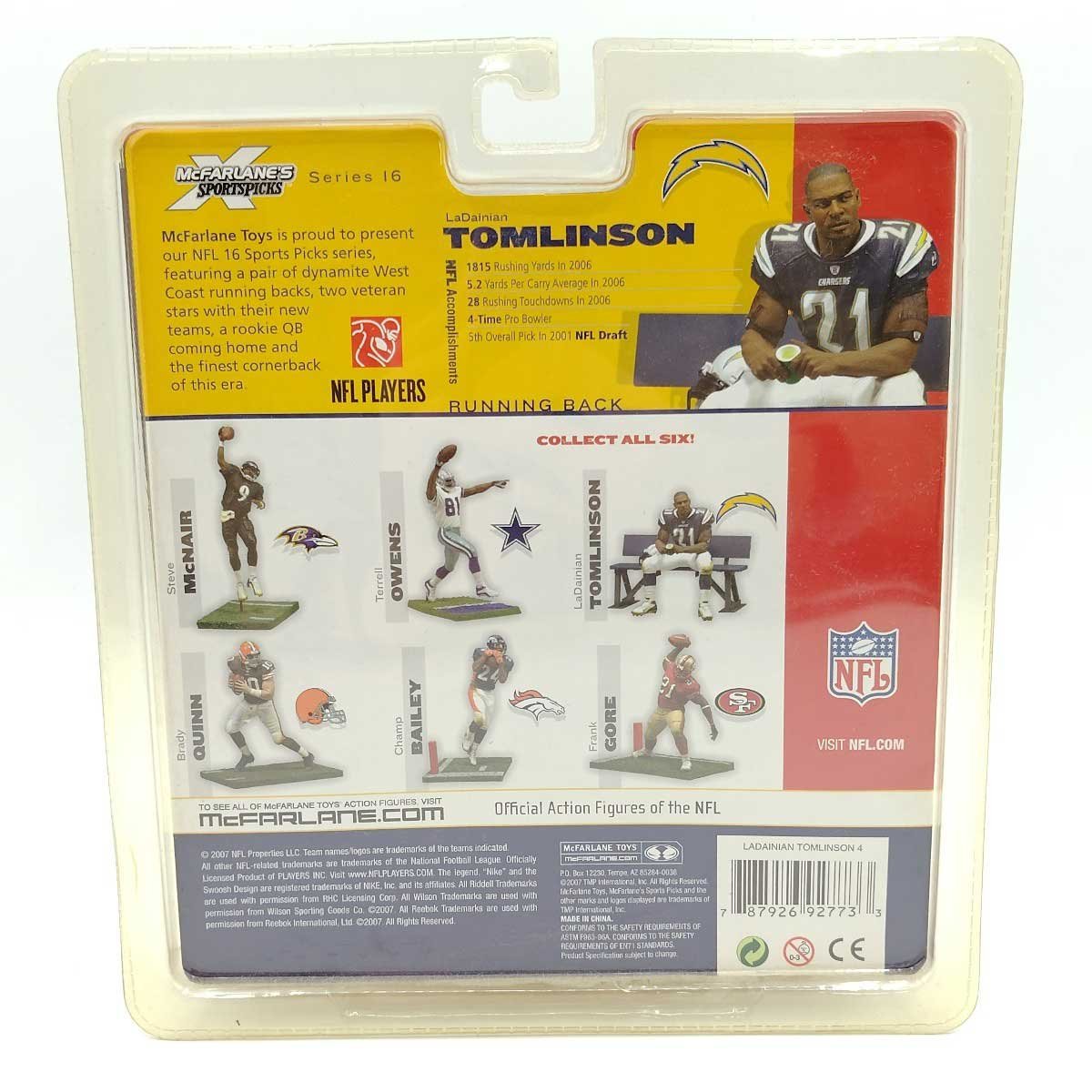 【中古】マクファーレントイズ NFL サンディエゴ チャージャーズ ラディニアン・トムリンソン フィギュア_画像3