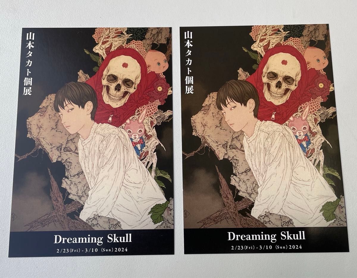 2枚 山本タカト 2024 個展 Dreaming Skull ポストカード