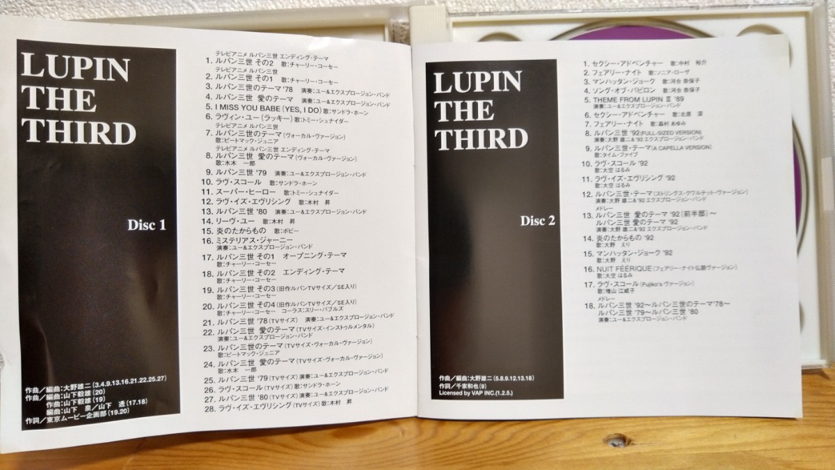 ルパン三世 テーマ・ヒストリー CD2枚セット 中古品の画像4