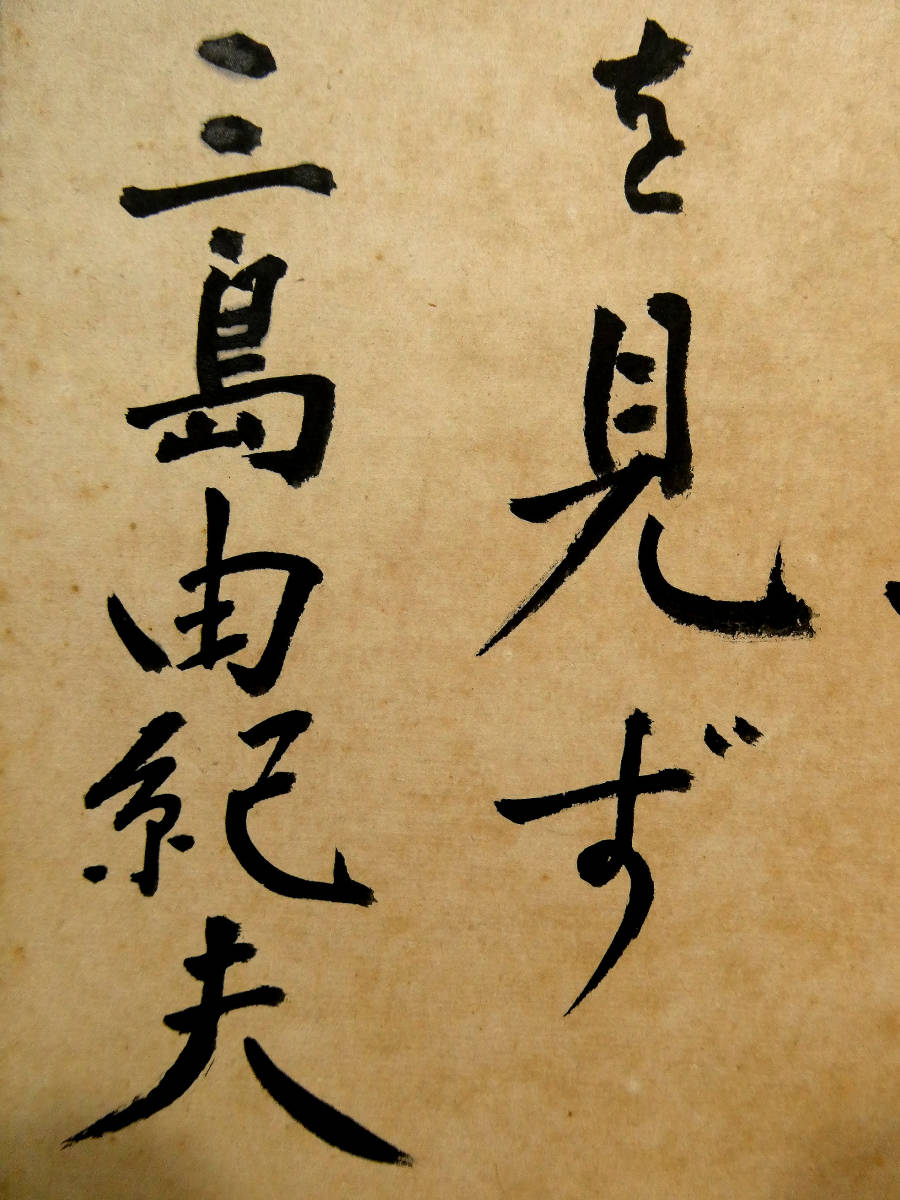 ◆三島由紀夫 毛筆 全五行◆自筆肉筆 真筆 色紙◆直筆署名入り◆「王荊公勧学文」◆『仮面の告白』『潮騒』憂国◆少年愛 エロス◆楯の会_画像8