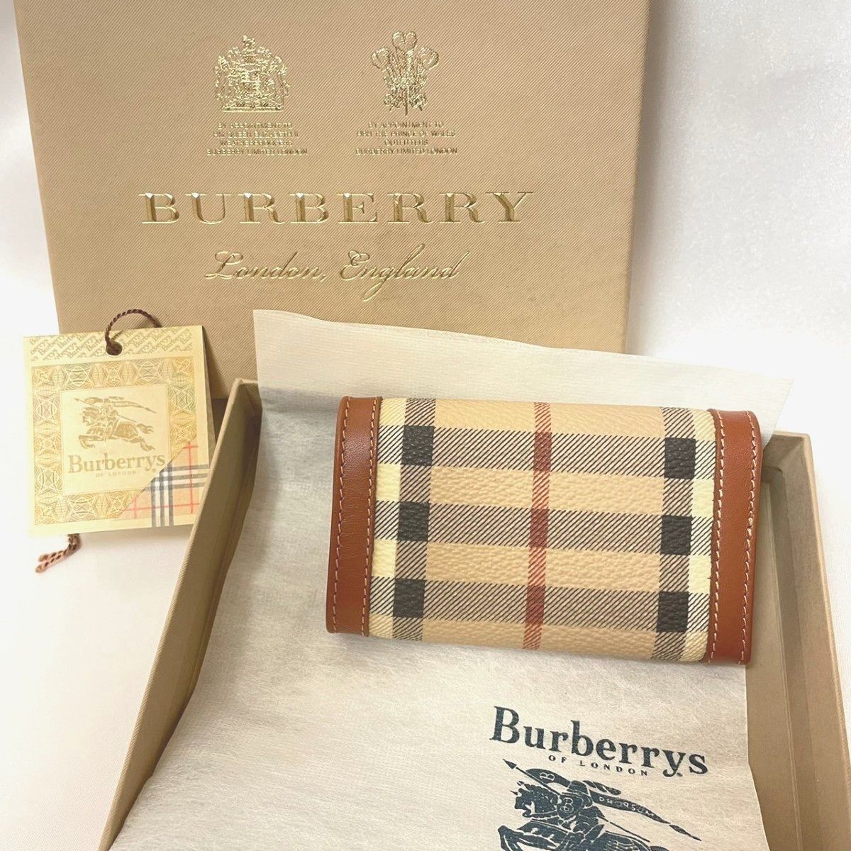 通販・アウトレット 未使用タグ付き オールド Burberrys 6連 ノバ 