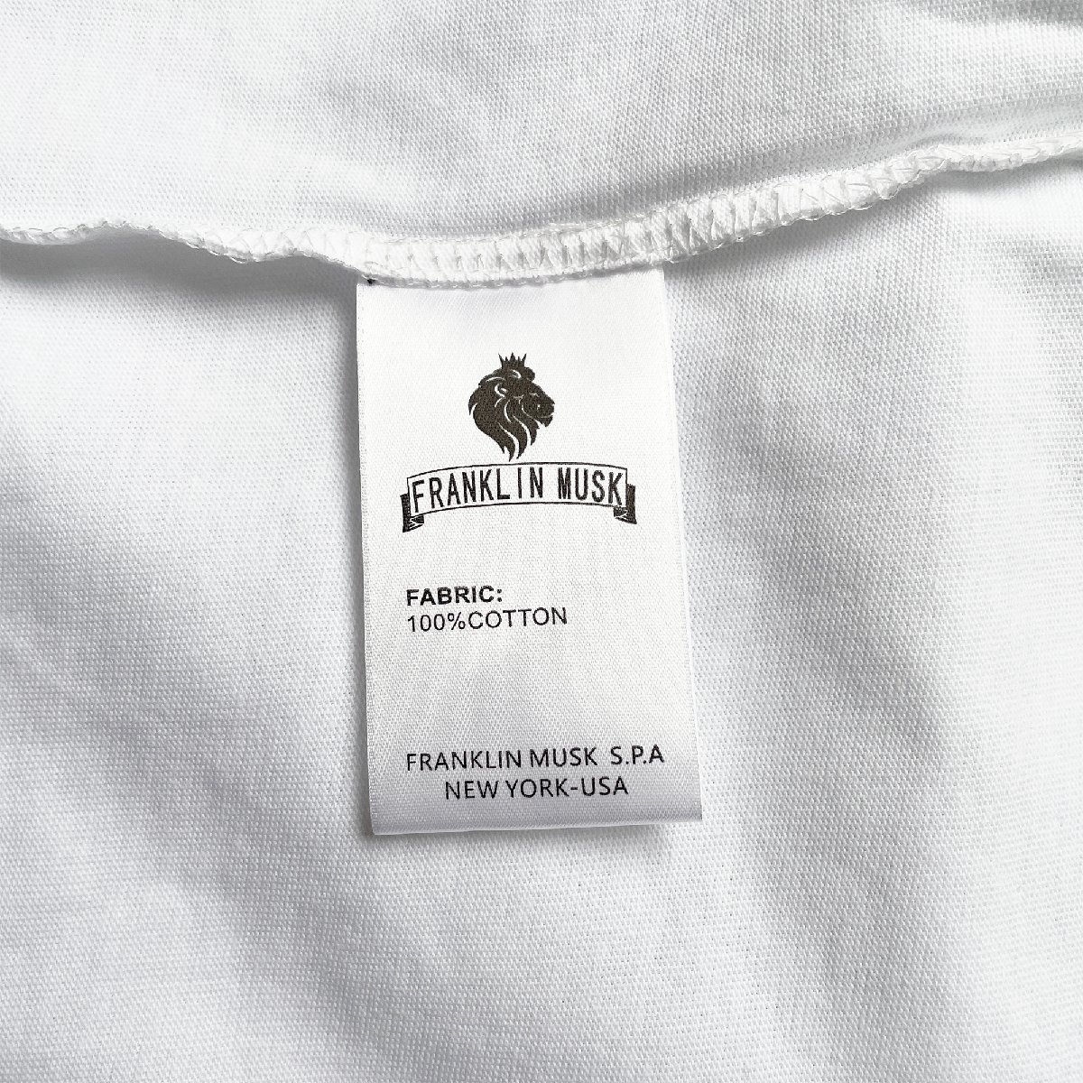 個性 定価2万 FRANKLIN MUSK・アメリカ・ニューヨーク発 半袖Tシャツ 薄手 上質 吸汗 通気 ゆったり スウェット オシャレ 通勤 サイズ1_画像7