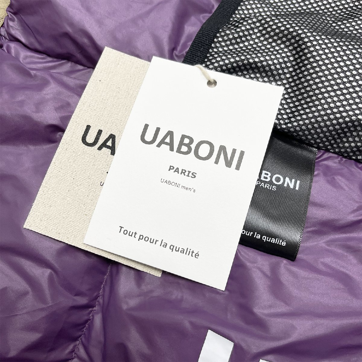 個性EU製＆定価8万◆UABONI*Paris*ダウンベスト*ユアボニ*パリ発◆グースダウン90％ 高級 ふんわり 防寒 ジャケット アウター 2XL/52サイズ_画像10