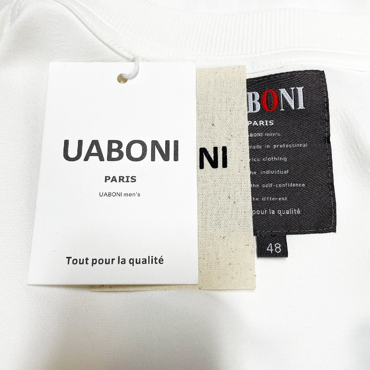 高級EU製＆定価4万◆UABONI*Paris*トレーナー*ユアボニ*パリ発◆綿100％ 高級 モノグラム クマ トップス カットソー トレンド 日常着 M/46_画像9