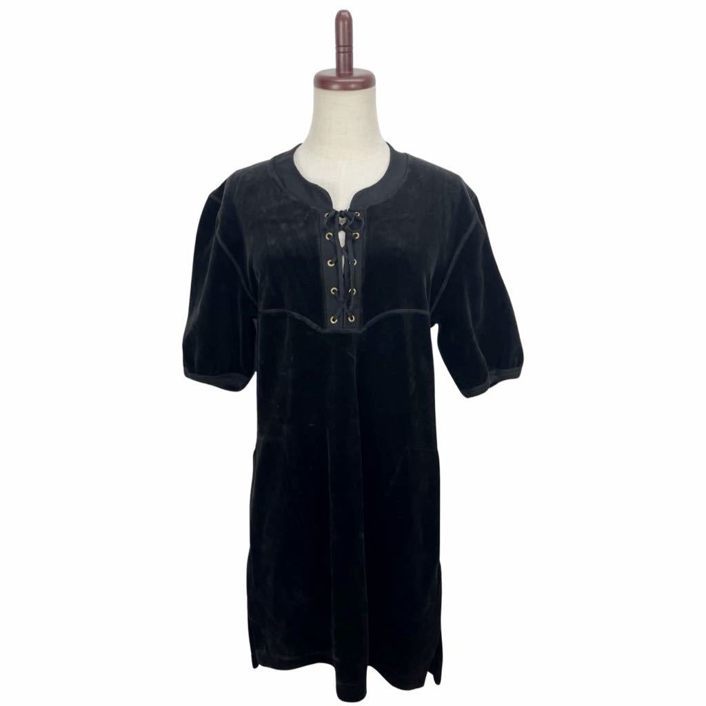 Vintage SONIA RYKIEL ヴィンテージ　ソニアリキエル　レディース　ブラック 半袖 ワンピース ドレス