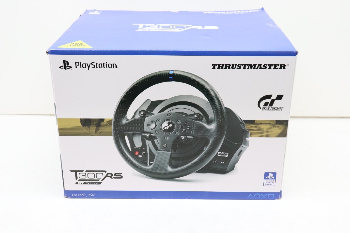 24JD●THRUSTMSTER スラストマスター T300RS GT Edition PS5 PS4 ハンドルコントローラー ゲーム機 箱イタミ 動作正常 中古_画像1