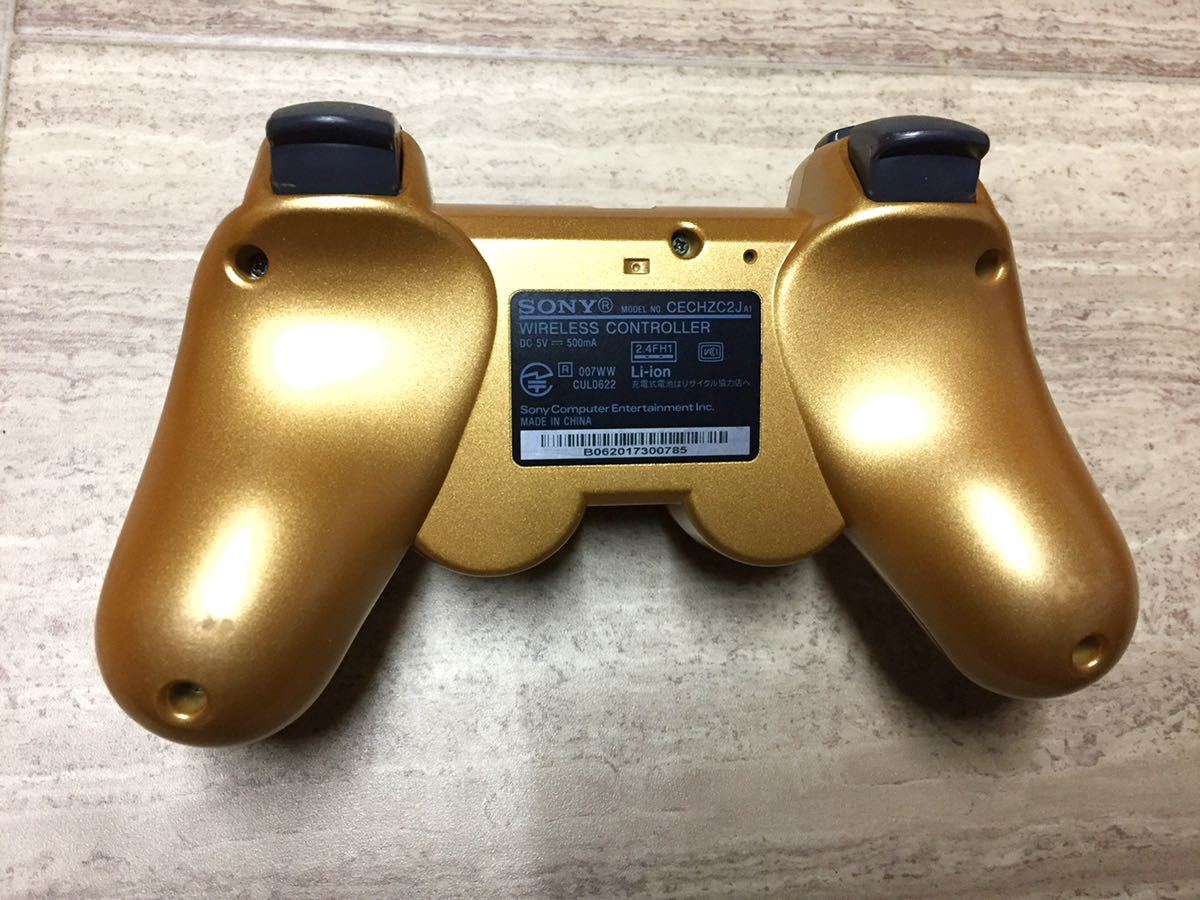 ★美品即決　限定ゴールド★分解清掃済み★PS3 SONY純正品 コントローラー デュアルショック3_画像2