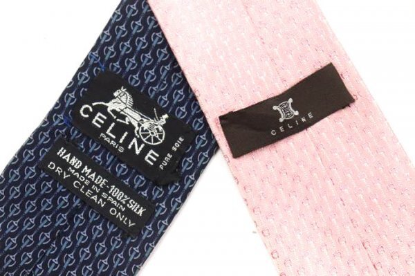  Celine horse car .. pattern fine pattern pattern chain pattern Logo gram etc. men's brand necktie 7 point set set sale large amount .ts9124