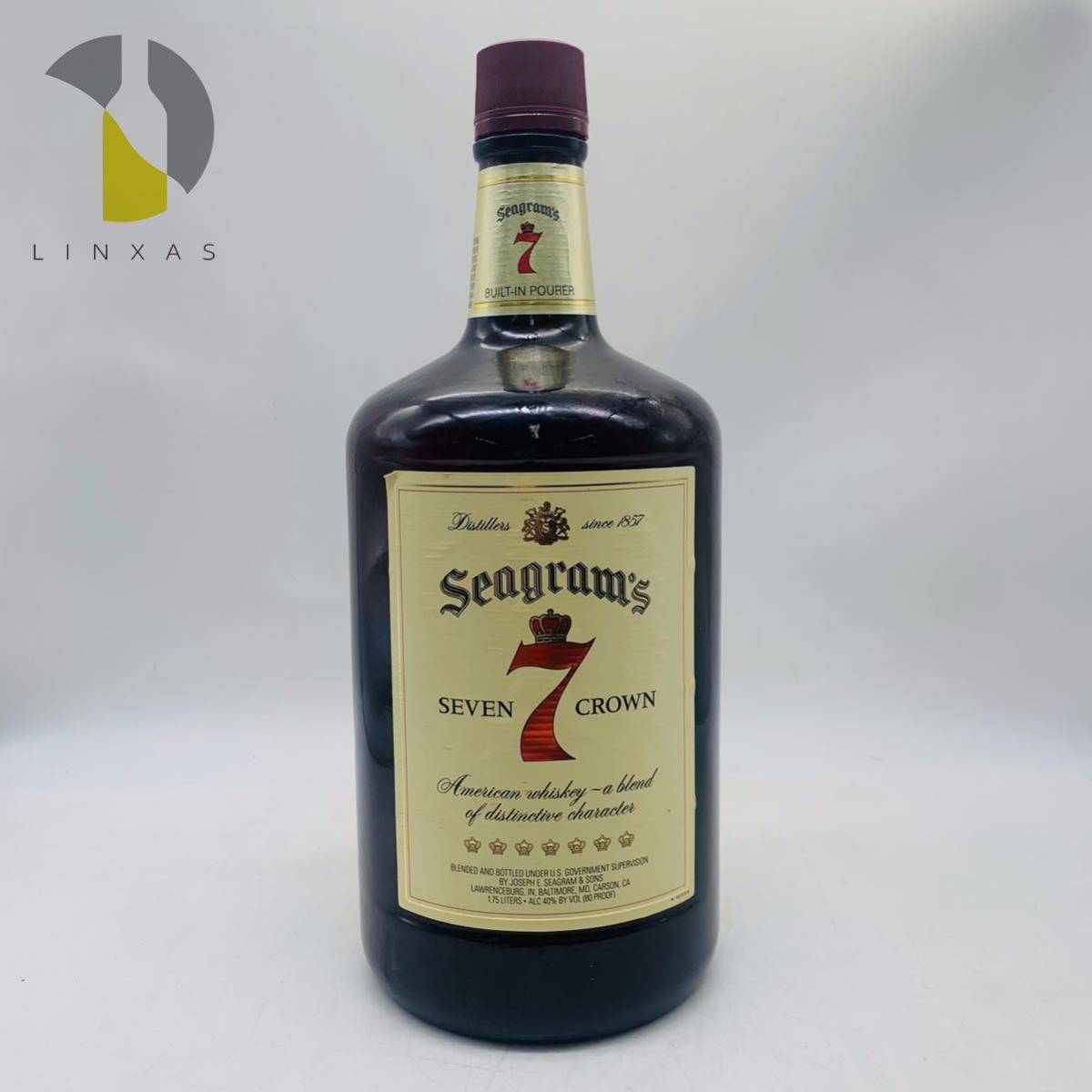 【未開栓】SEAGRAM'S 7 シーグラム セブン クラウン アメリカンウイスキー 1750ml 40% WH44456_画像1