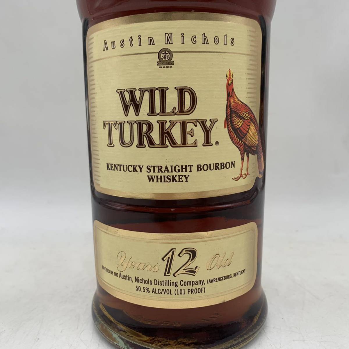 【未開栓】WILD TURKEY ワイルドターキー 12年 旧 分割ラベル ウイスキー バーボン 750ml 50.5% WH45170_画像2