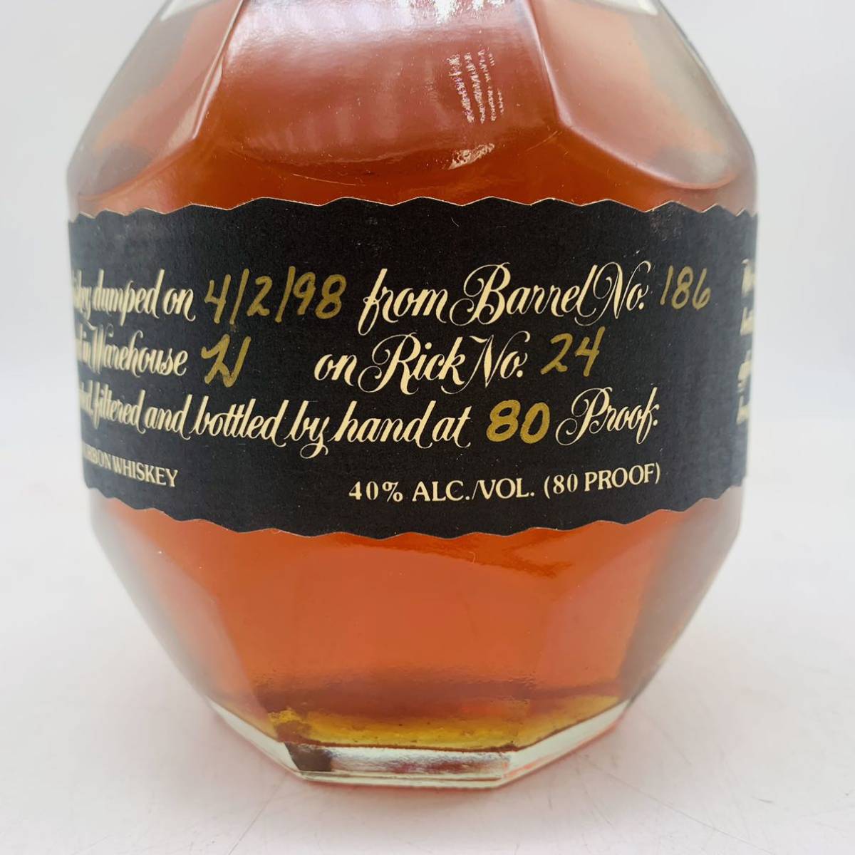 【未開栓】Blantons（ブラントン）シングルバレル ブラック 4−2−98 40％ 750ml バーボン ウイスキー WH45410_画像2