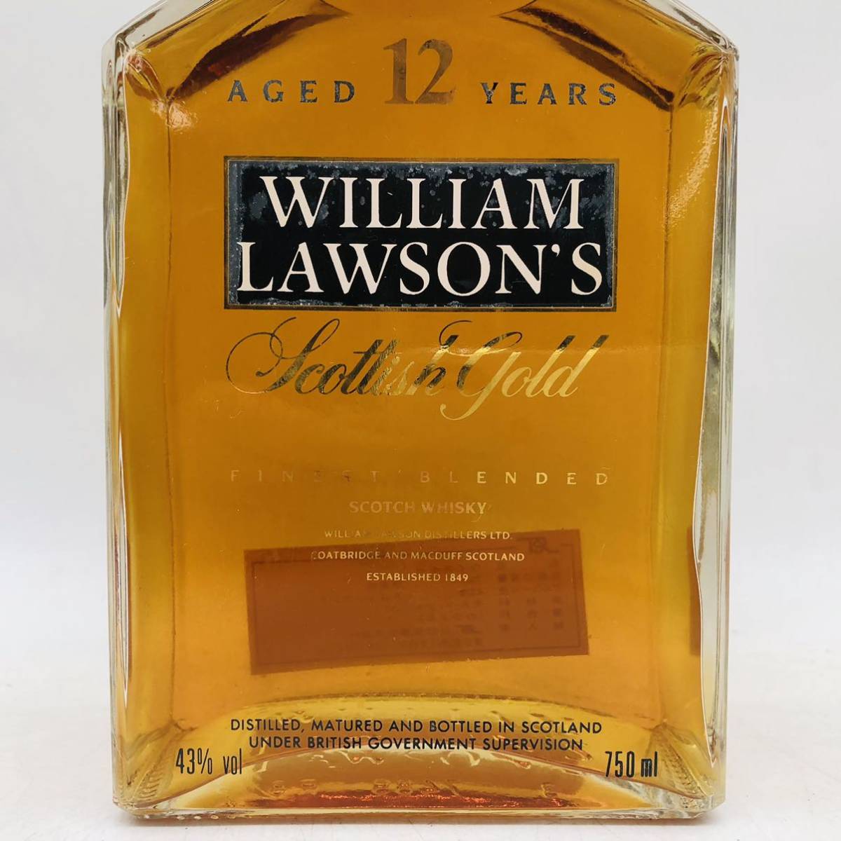 1円〜【未開栓】WILLIAM LAWSON'S ウィリアム 12年 スコッチ ウイスキー 750ml 43% WH45739_画像3