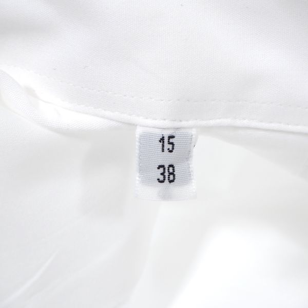 4-ZA019【良品】エルメス HERMES 最高級 セリエボタン コットン 長袖シャツ ホワイト 38 メンズ_画像7