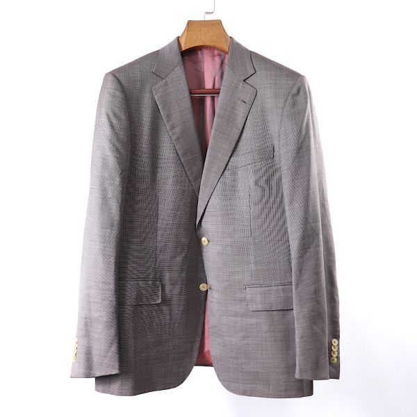 M3-YK177【美品】エルメネジルドゼニア Ermenegildo Zegna 最高級 トロフェオ600 ジャケット ブラウン 52 メンズ