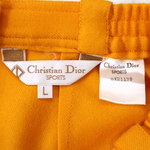 3-YK097[ unused ] Christian Dior Christian Dior wool skirt orange L lady's 