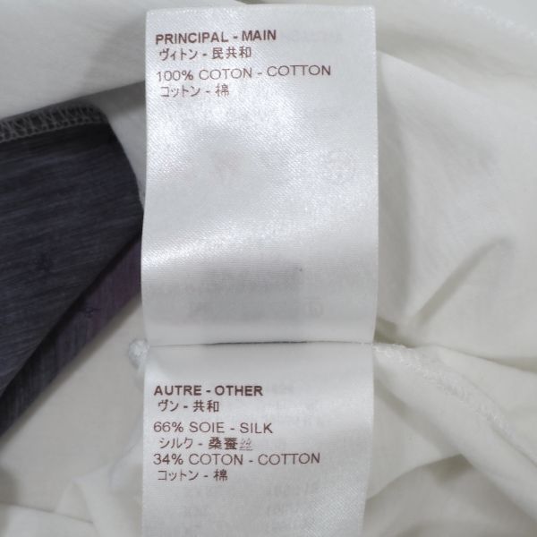 4-YB033 ルイヴィトン Louis Vuitton 国内正規品 シャドーモノグラム プリント 半袖 カットソー Tシャツ ホワイト XL メンズ_画像8