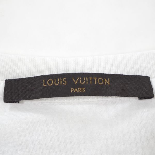 4-YB033 ルイヴィトン Louis Vuitton 国内正規品 シャドーモノグラム プリント 半袖 カットソー Tシャツ ホワイト XL メンズ_画像6