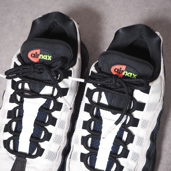 4-ZA111【良品】NIKE AIR MAX 95 ナイキ エアマックス95 エッセンシャル ブラック ホワイト 28cm メンズ_画像3