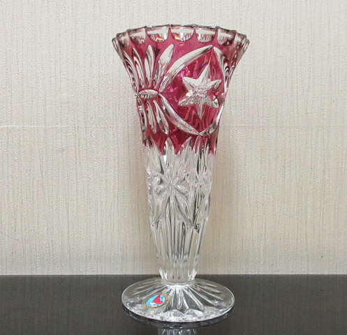 * unused * hofbauer ho f Bauer vase crystal antique MADE IN GERMANY