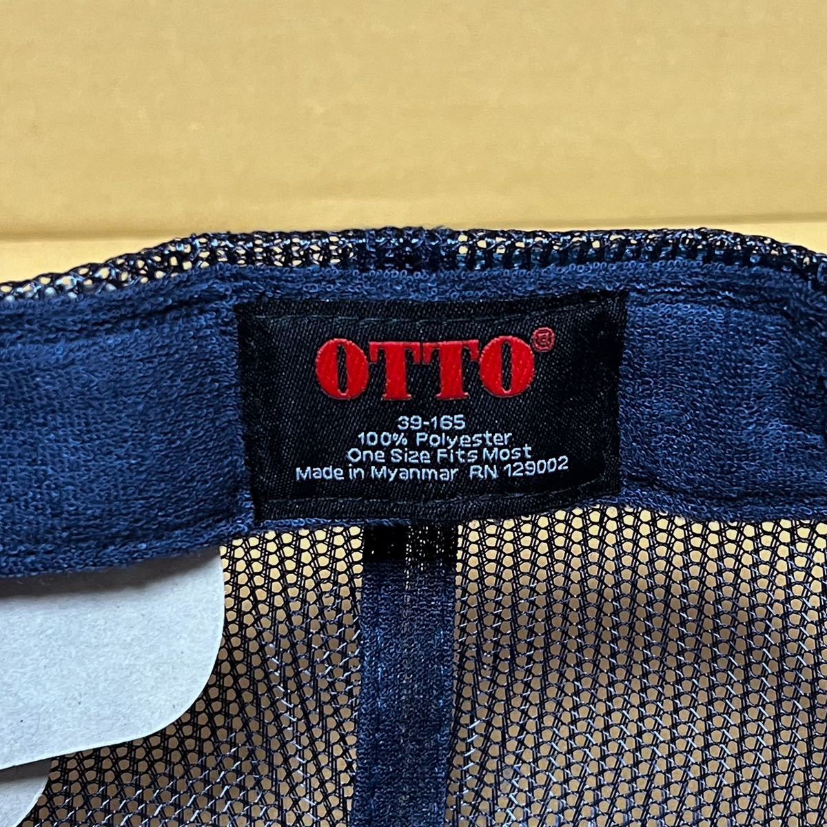 OTTO メッシュキャップ ツートンネイビー ホワイトネイビー 白紺 NAVY オットー CAP 帽子 ミリタリー USA 無地 野球帽_画像2