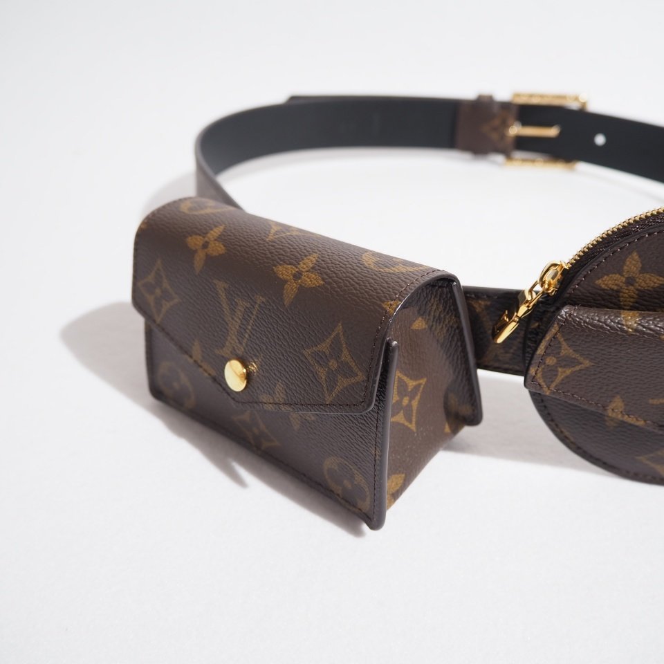 M6648P ▼LOUIS VUITTON ルイヴィトン▼ M0236U ベルト デイリー マルチポケット モノグラム 90/36 ユニセックス rb mksの画像5