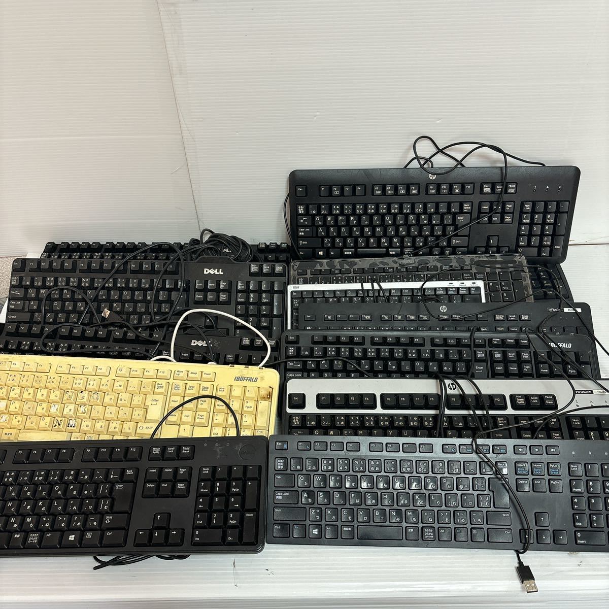 1円スタート 有線 Keyboard ELECOM DELL その他ブランド品多数 まとめ売り 動作未確認 ジャンクS-056_画像1