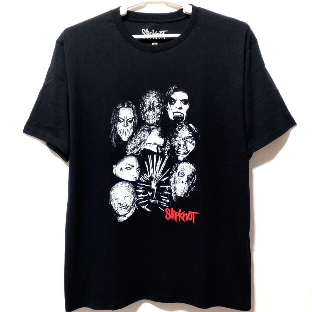 特価/未使用【サイズ=4L(3XL)】SlipKnot/スリップノット/メンズ/半袖/Tシャツ/胸囲=110~118cm/blackの画像1