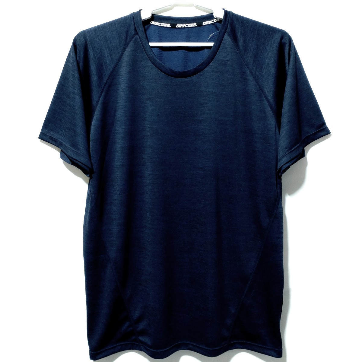 特価/未使用【サイズ=4L(3XL)】DRY CORE/メンズ/半袖/ドライ/Tシャツ/吸汗速乾/胸囲=120～128cm/杢navy