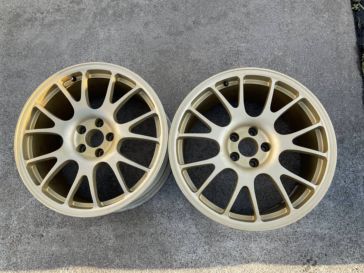 ★ メーカー不明 17X8.5J 100 +35 5H リバースホイール スバル車など 粗メッシュ 1ピース 2本のみ オマケ付 ドリ車 _出品商品全てになります（２本）