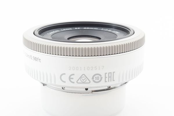 #m252★美品★ Canon キヤノン EF 40mm F2.8 STM ホワイト_画像9