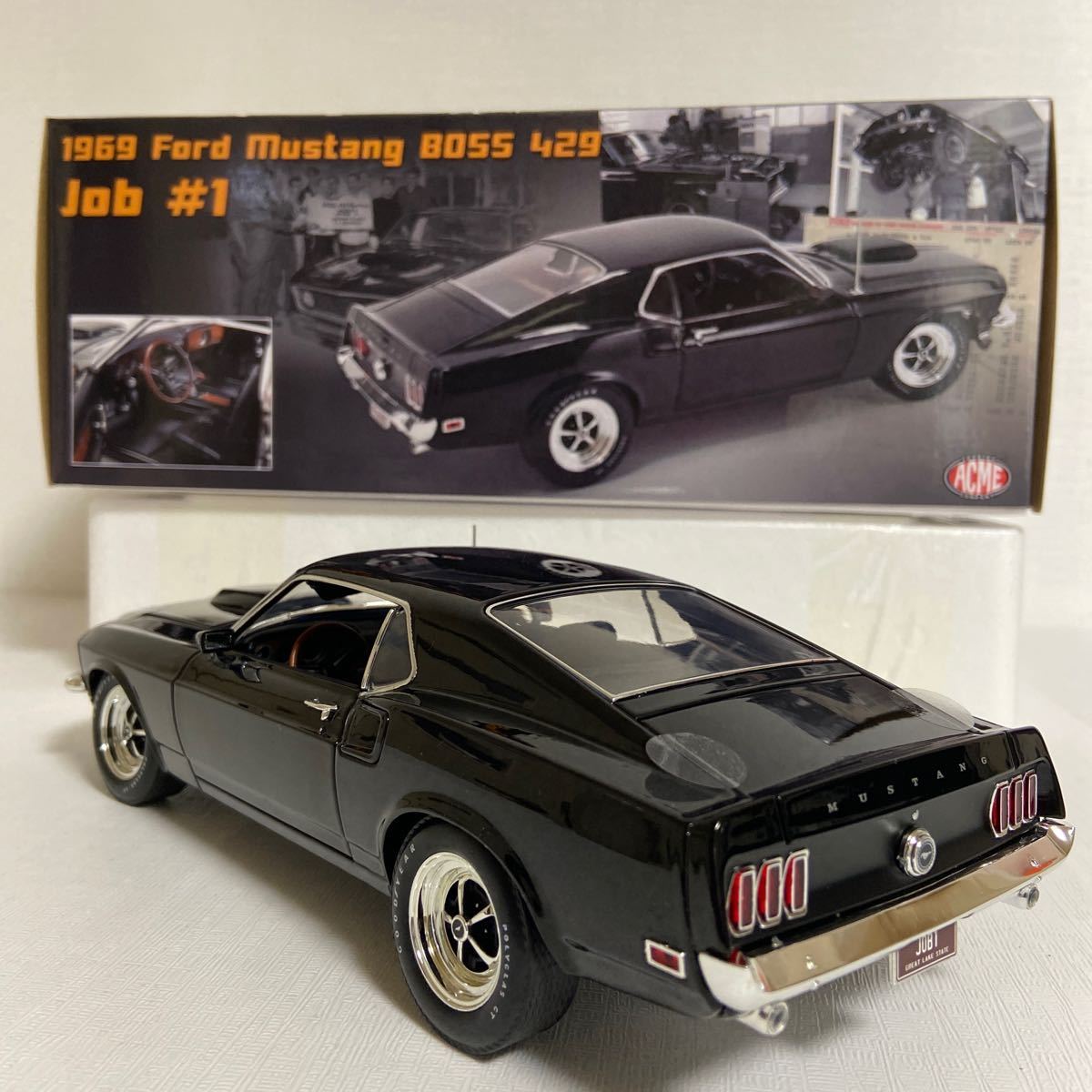 ★ACME／TRADING COMPANY：1/18 ★フォード マスタング ボス429／1969 FORD MUSTANG BOSS 429 -Job ＃1 ★限定1.332台／撮影の為に開封♪_画像3