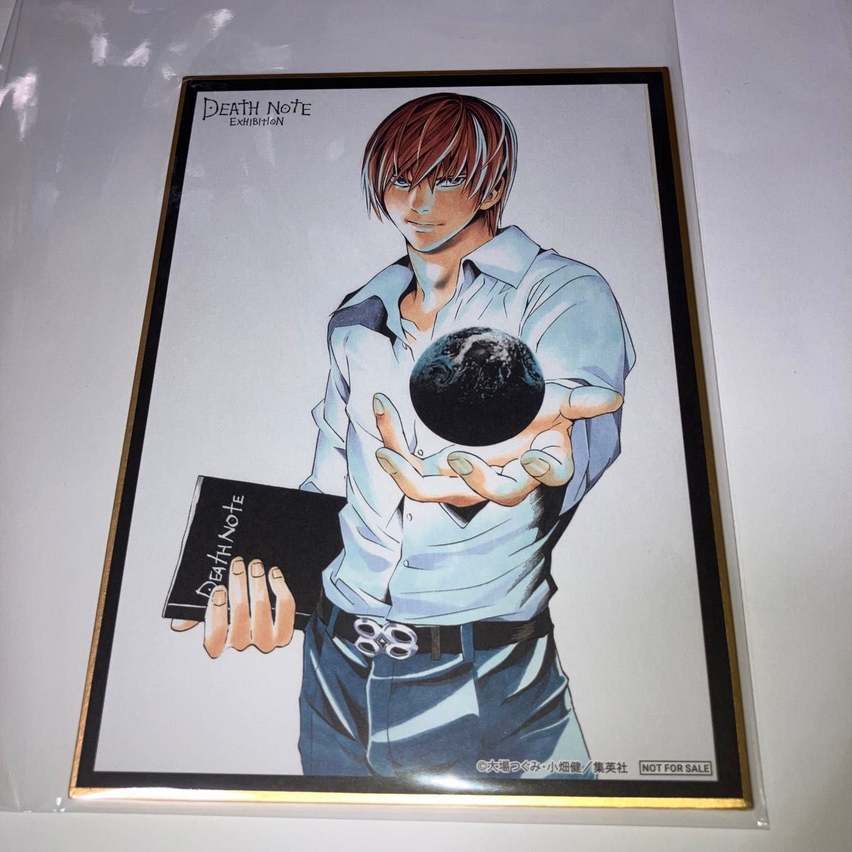 DEATH NOTE EXHIBITION  原画展入場特典 色紙  夜神月　デスノート展　デスノート