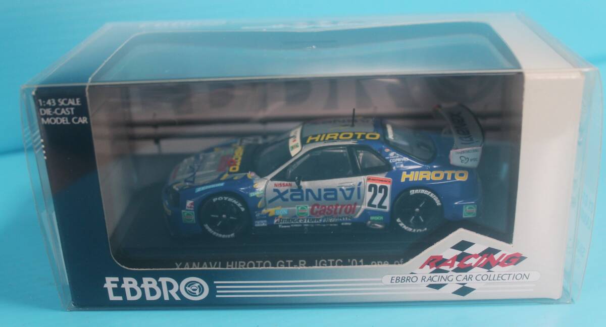 エブロ 1/43 ザナヴィ・ヒロト GT-R JGTC2001 XANAVI HIROTO No.22