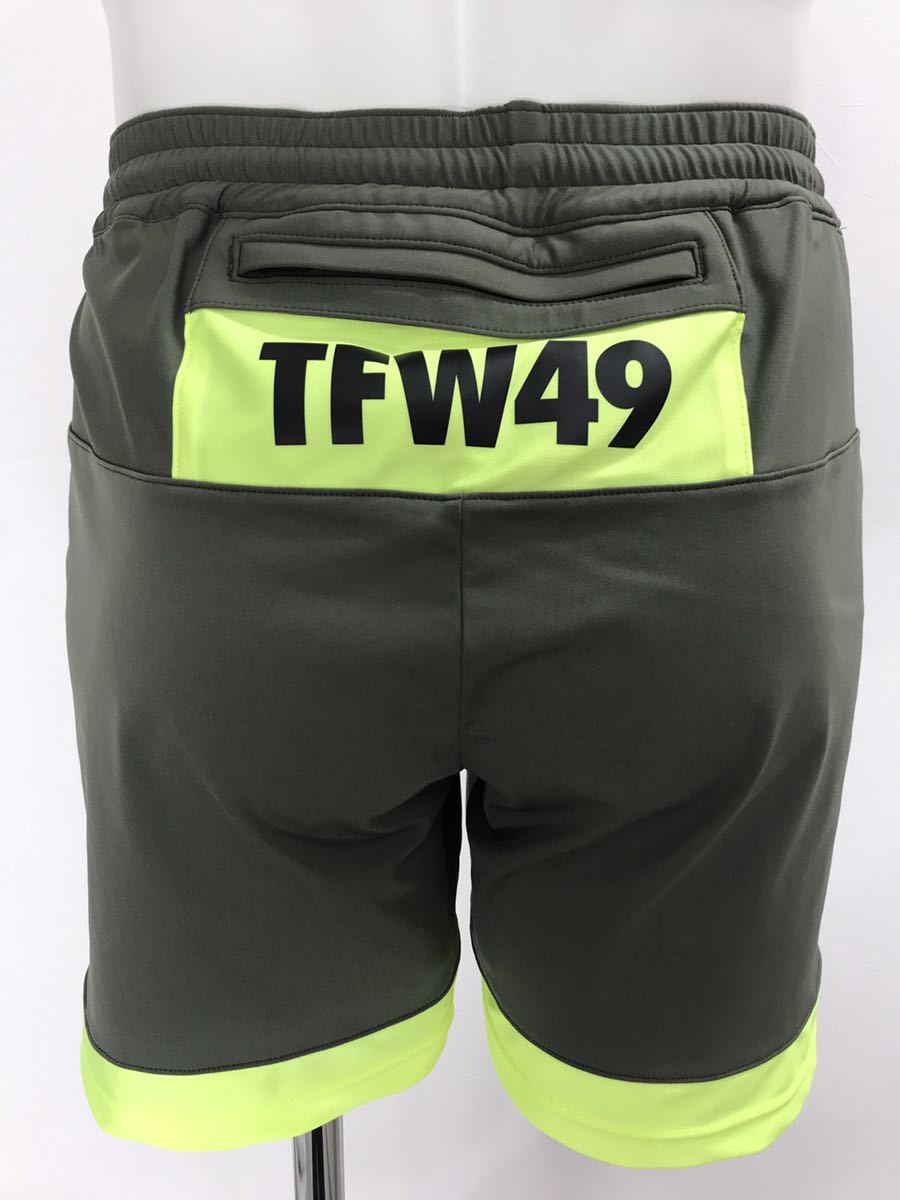 【USED】TFW49 ナイロン ショート パンツ ウエストゴム グリーン系 緑 メンズ S ゴルフウェア_画像3