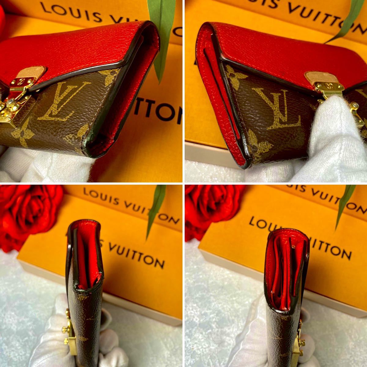 LOUIS VUITTON ルイヴィトン モノグラム ポルトフォイユ コンパクトパラス 二つ折り財布 