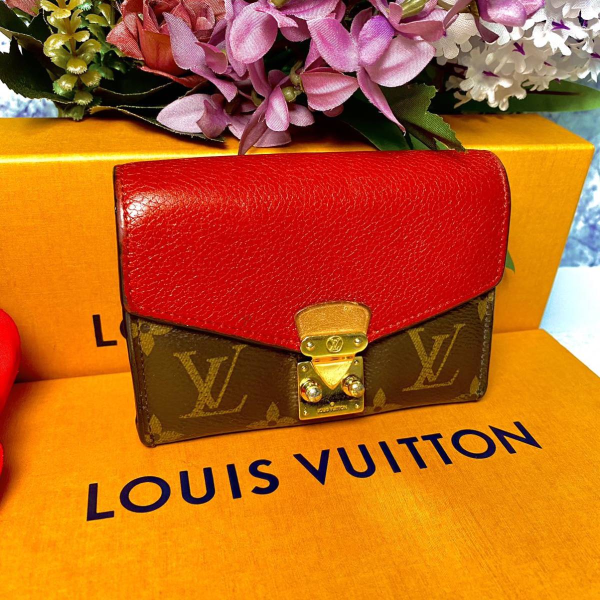 LOUIS VUITTON ルイヴィトン モノグラム ポルトフォイユ コンパクトパラス 二つ折り財布