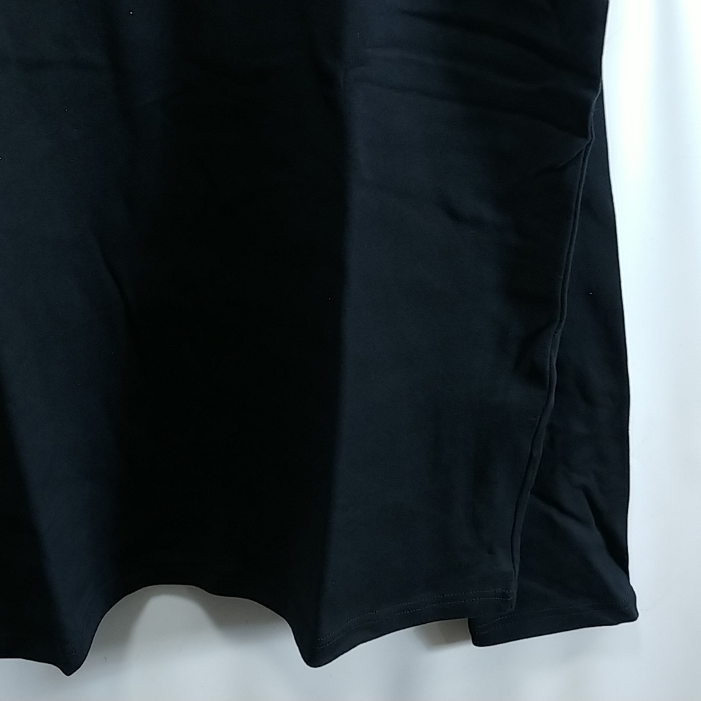 XL/新品 ロゴ Tシャツ 長袖 カットソー ロンT カレッジ ロゴ ビッグシルエット ストレッチ フライス ブラック as3013_画像4