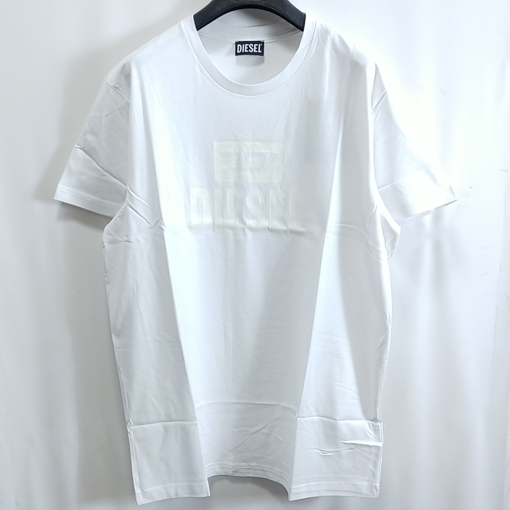 M/新品 DIESEL ディーゼル ロゴ Tシャツ DIEGO-TONEONETONE メンズ ブランド カットソー 白