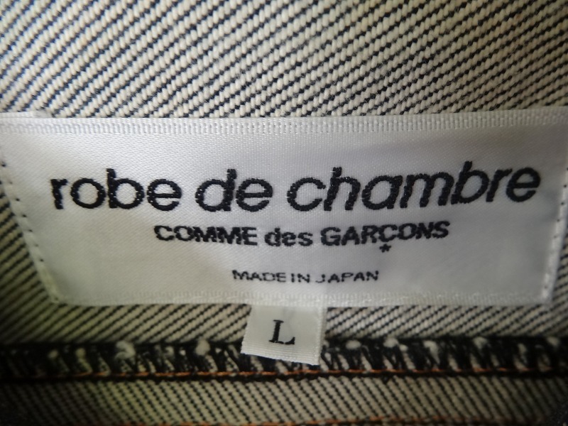 robe de chambre COMME des GARCONS ローブドシャンブル コムデギャルソン デニムチェック切り替えジャケット インディL RJ-10017L AD1999_画像5