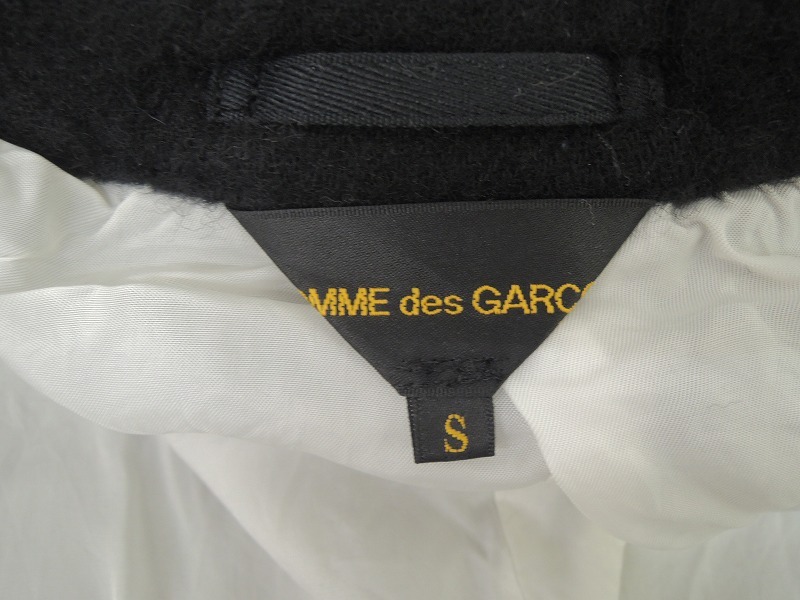 COMME des GARCONS コムデギャルソン 縮絨ドッキングジャケット ブラック 毛90% ナイロン10% S GH-J024 AD2021_画像7