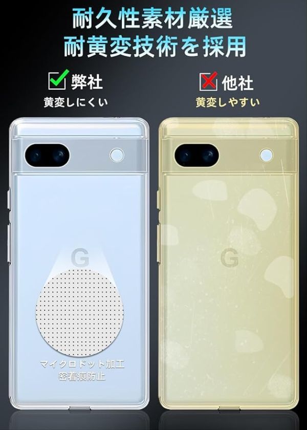 Kakuki For Google pixel 7A ケース クリア ソフトカバー ストラップホール付 透明TPU レンズ保護 薄_画像4