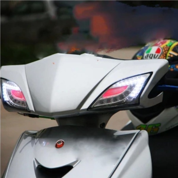 SALE!!【新品】LEDウインカー スクーター用 CYGNUS-X 2008-2012用 SE44J LEDライト ヤマハ ライト レンズ 左右セット オートバイ 赤青_画像8