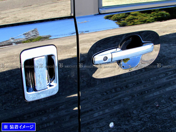 N-VAN JJ1 JJ2 メッキ ドア ハンドル カバー ノブ 皿 セット スマートキー対応 ドア ハンドル ガーニッシュ アウター DHC－NOBU－338の画像4